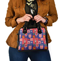 Croatia Christmas Patchwork Shoulder Handbag - Wonder Print Shop