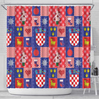 Croatia Christmas Patchwork Shower Curtain - Wonder Print Shop