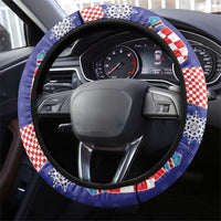 Croatia Christmas Patchwork Steering Wheel Cover - Wonder Print Shop