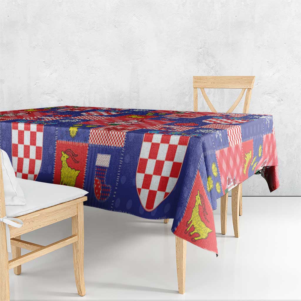 Croatia Christmas Patchwork Tablecloth - Wonder Print Shop