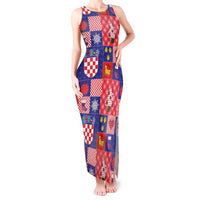 Croatia Christmas Patchwork Tank Maxi Dress - Wonder Print Shop