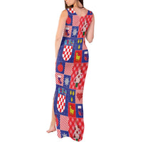 Croatia Christmas Patchwork Tank Maxi Dress - Wonder Print Shop