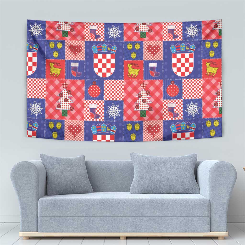 Croatia Christmas Patchwork Tapestry - Wonder Print Shop