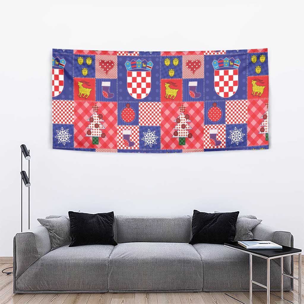 Croatia Christmas Patchwork Tapestry - Wonder Print Shop