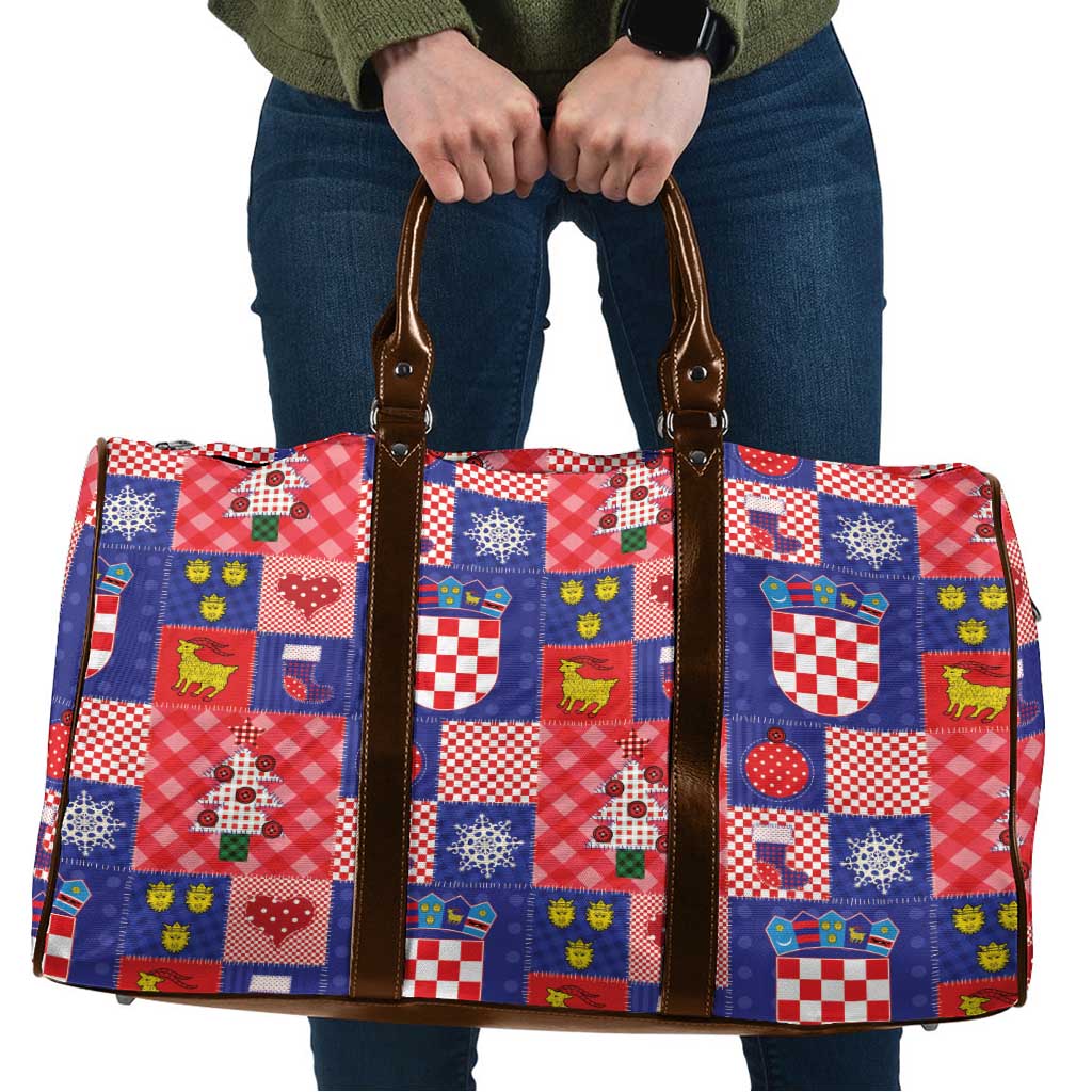 Croatia Christmas Patchwork Travel Bag - Wonder Print Shop