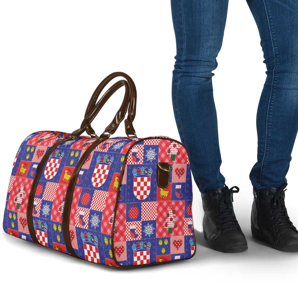 Croatia Christmas Patchwork Travel Bag - Wonder Print Shop