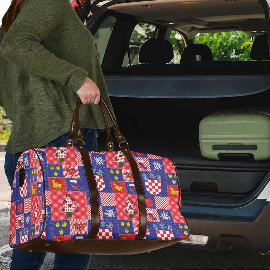 Croatia Christmas Patchwork Travel Bag - Wonder Print Shop