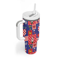 Croatia Christmas Patchwork Tumbler With Handle - Wonder Print Shop