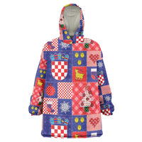 Croatia Christmas Patchwork Wearable Blanket Hoodie - Wonder Print Shop