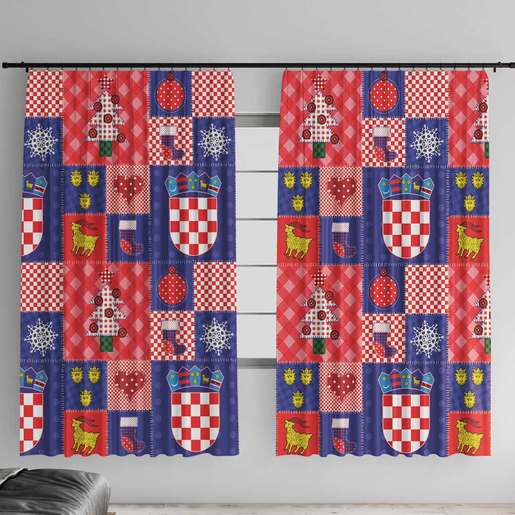 Croatia Christmas Patchwork Window Curtain - Wonder Print Shop
