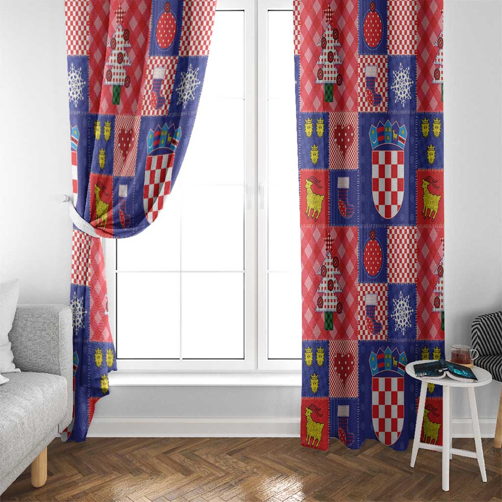 Croatia Christmas Patchwork Window Curtain - Wonder Print Shop