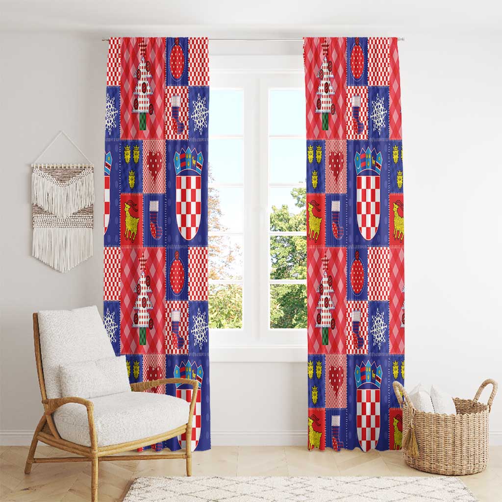 Croatia Christmas Patchwork Window Curtain - Wonder Print Shop