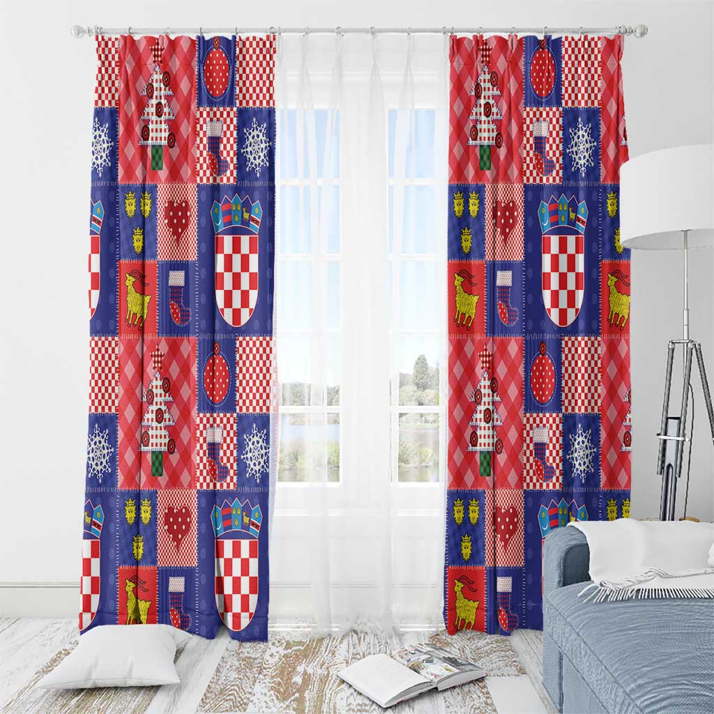 Croatia Christmas Patchwork Window Curtain - Wonder Print Shop