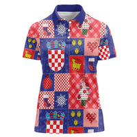 Croatia Christmas Patchwork Women Polo Shirt - Wonder Print Shop
