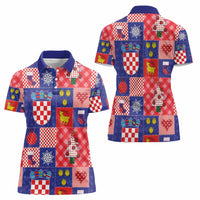 Croatia Christmas Patchwork Women Polo Shirt - Wonder Print Shop