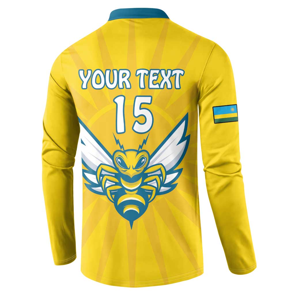 Custom Rwanda Football Button Sweatshirt Go Amavubi