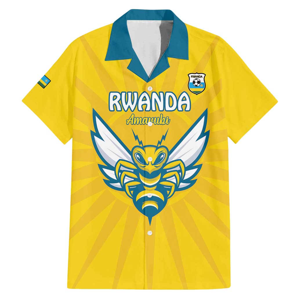 Custom Rwanda Football Family Matching Mermaid Dress and Hawaiian Shirt Go Amavubi - Wonder Print Shop