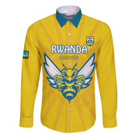 Custom Rwanda Football Family Matching Off The Shoulder Long Sleeve Dress and Hawaiian Shirt Go Amavubi
