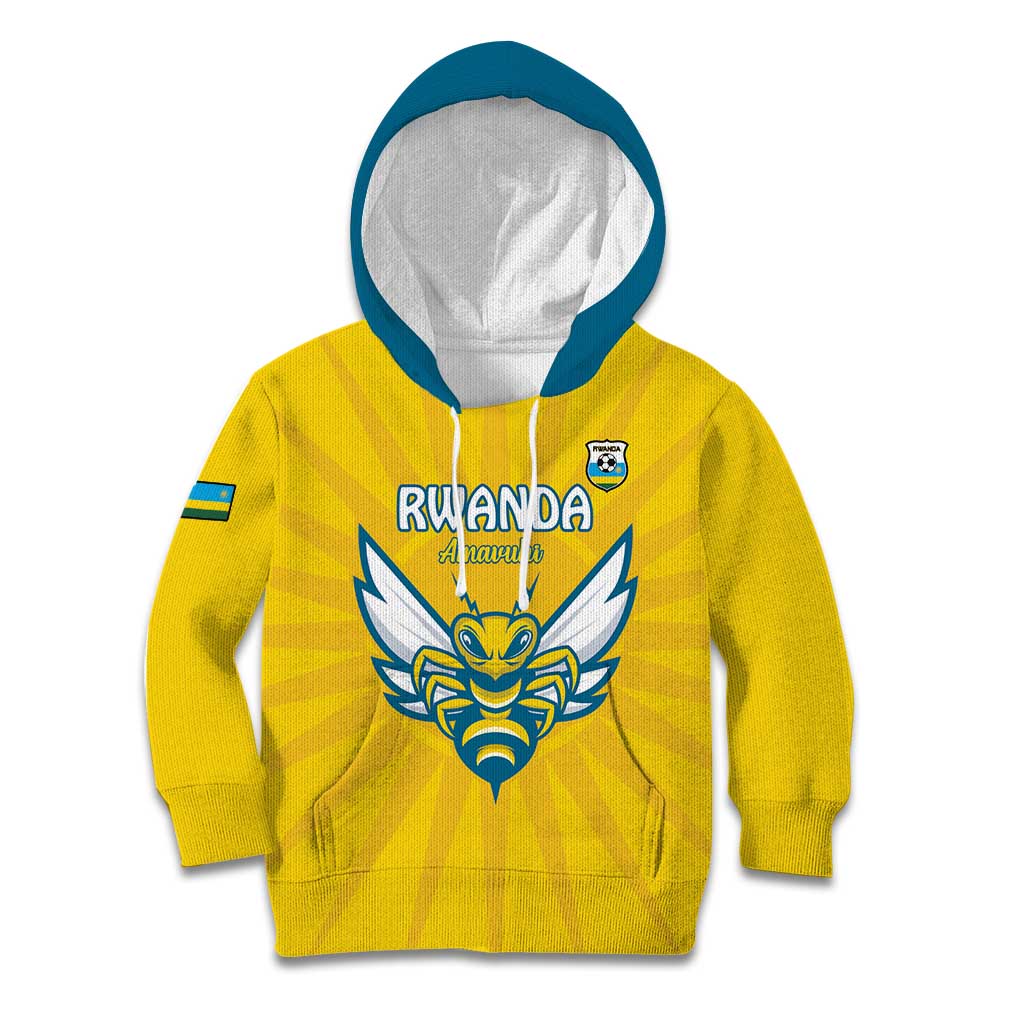 Custom Rwanda Football Kid Hoodie Go Amavubi - Wonder Print Shop