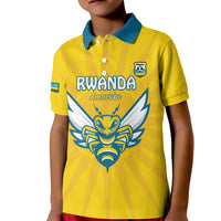 Custom Rwanda Football Kid Polo Shirt Go Amavubi - Wonder Print Shop