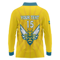 Custom Rwanda Football Long Sleeve Polo Shirt Go Amavubi - Wonder Print Shop