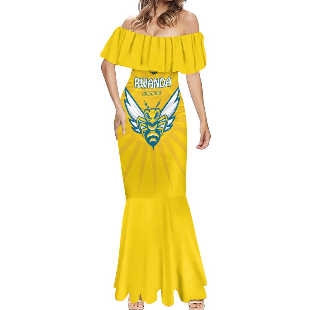 Custom Rwanda Football Mermaid Dress Go Amavubi - Wonder Print Shop