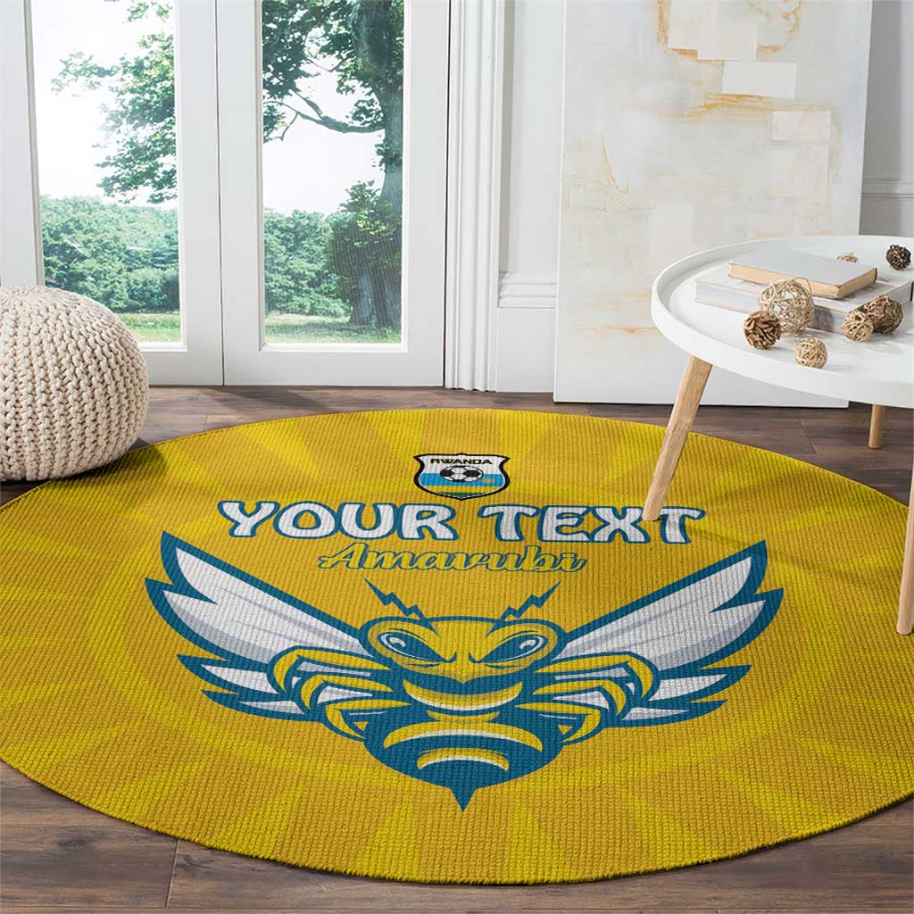 Custom Rwanda Football Round Carpet Go Amavubi - Wonder Print Shop