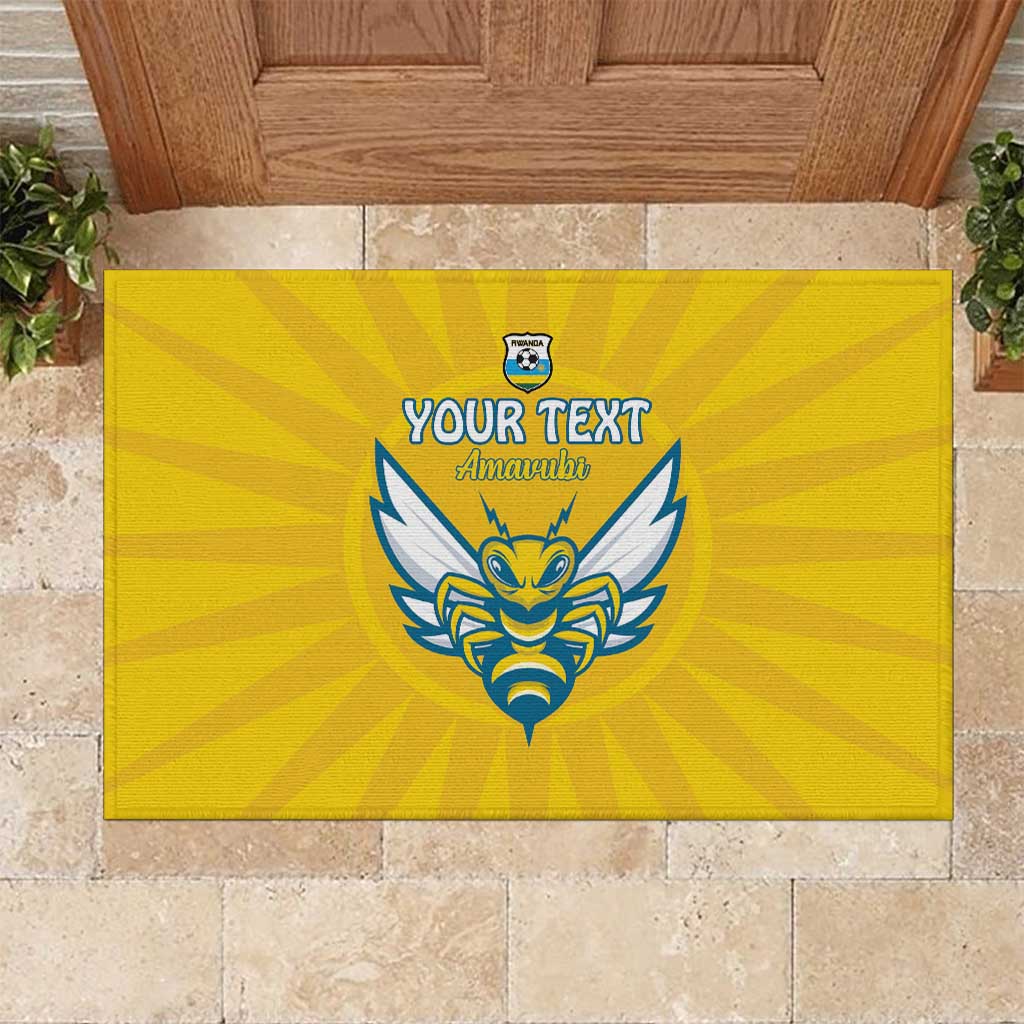 Custom Rwanda Football Rubber Doormat Go Amavubi - Wonder Print Shop
