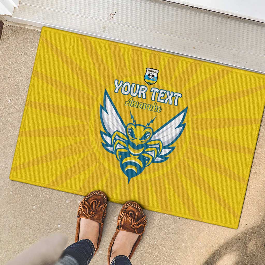 Custom Rwanda Football Rubber Doormat Go Amavubi - Wonder Print Shop