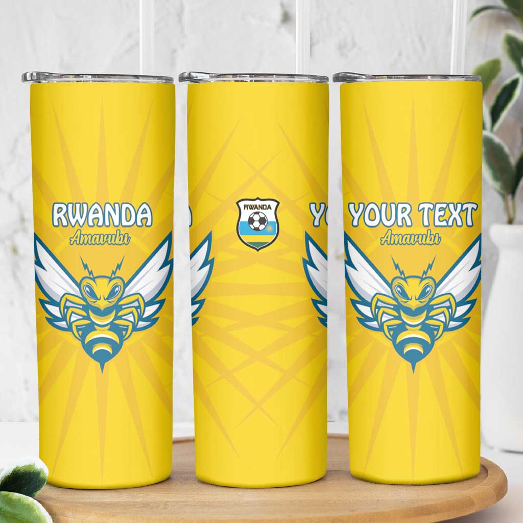 Custom Rwanda Football Skinny Tumbler Go Amavubi - Wonder Print Shop