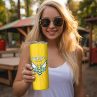 Custom Rwanda Football Skinny Tumbler Go Amavubi - Wonder Print Shop