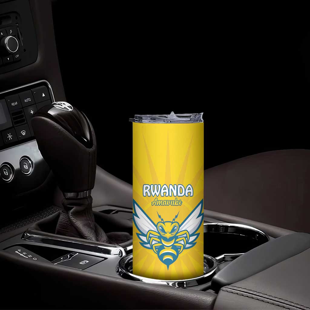 Custom Rwanda Football Skinny Tumbler Go Amavubi - Wonder Print Shop
