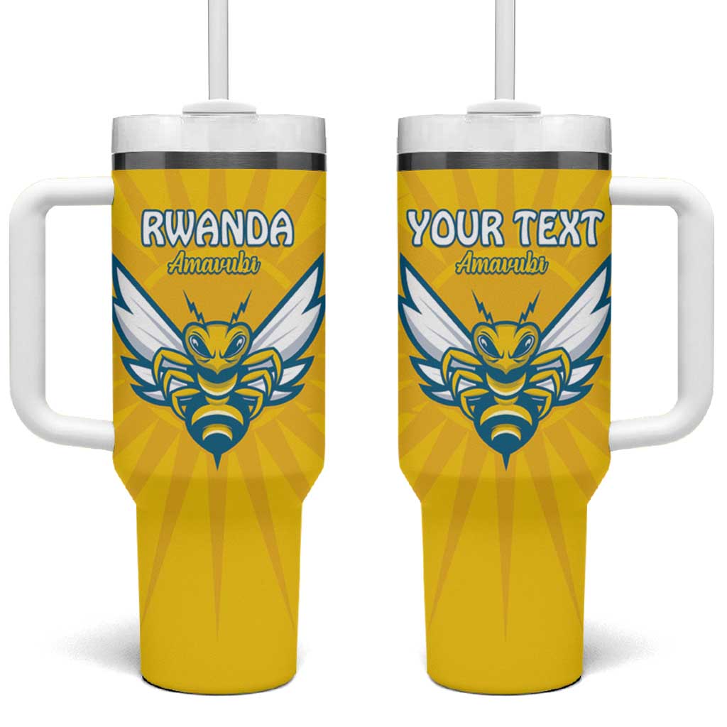 Custom Rwanda Football Tumbler With Handle Go Amavubi - Wonder Print Shop