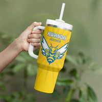 Custom Rwanda Football Tumbler With Handle Go Amavubi - Wonder Print Shop