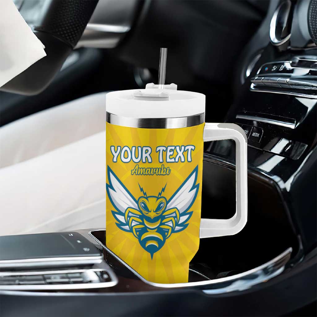 Custom Rwanda Football Tumbler With Handle Go Amavubi - Wonder Print Shop