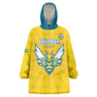 Custom Rwanda Football Wearable Blanket Hoodie Go Amavubi - Wonder Print Shop