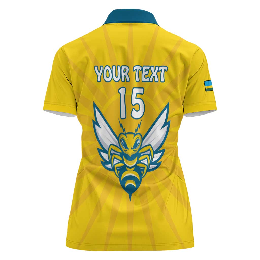 Custom Rwanda Football Women Polo Shirt Go Amavubi - Wonder Print Shop