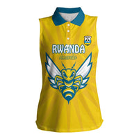 Custom Rwanda Football Women Sleeveless Polo Shirt Go Amavubi - Wonder Print Shop