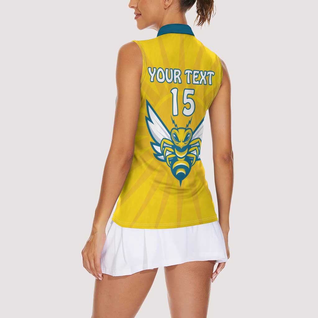 Custom Rwanda Football Women Sleeveless Polo Shirt Go Amavubi - Wonder Print Shop