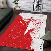 Custom Tunisia Football Area Rug Go Eagles of Carthage
