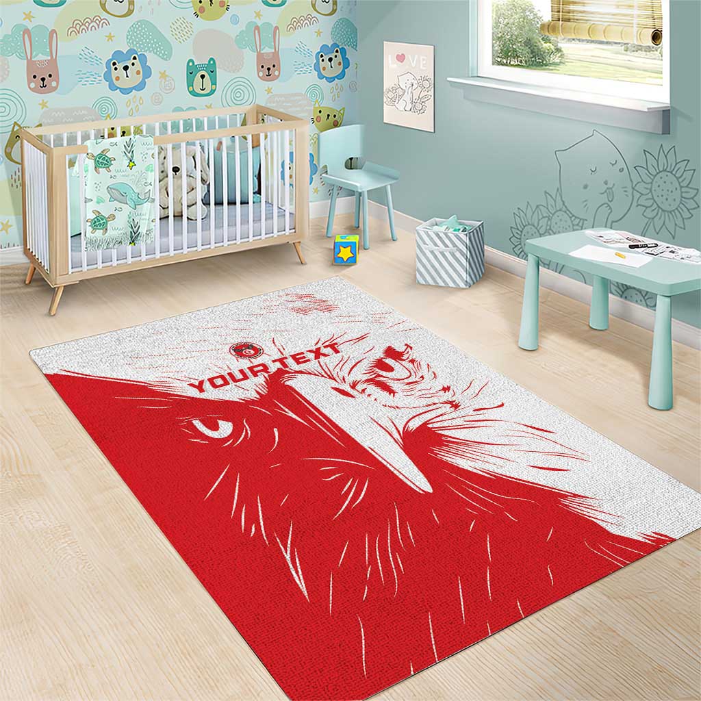 Custom Tunisia Football Area Rug Go Eagles of Carthage