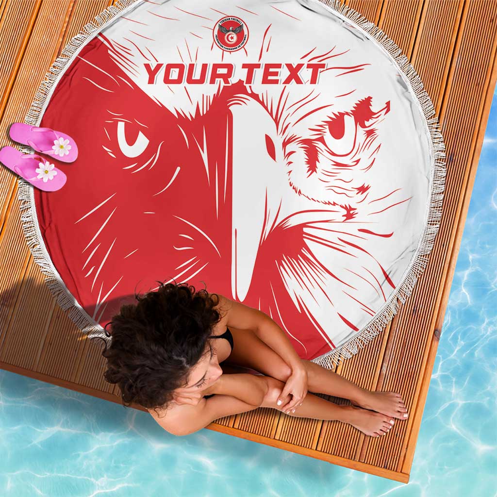 Custom Tunisia Football Beach Blanket Go Eagles of Carthage