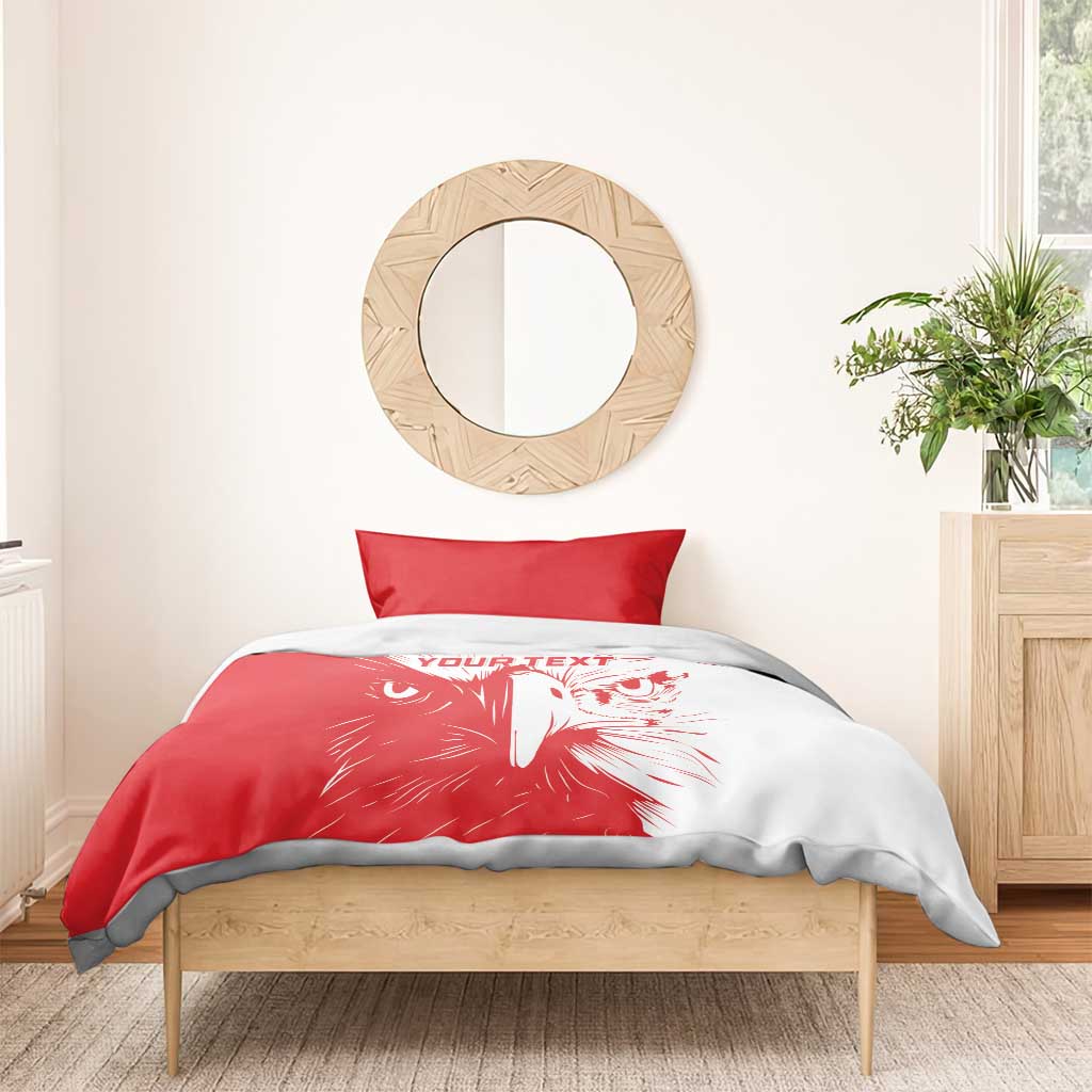 Custom Tunisia Football Bedding Set Go Eagles of Carthage