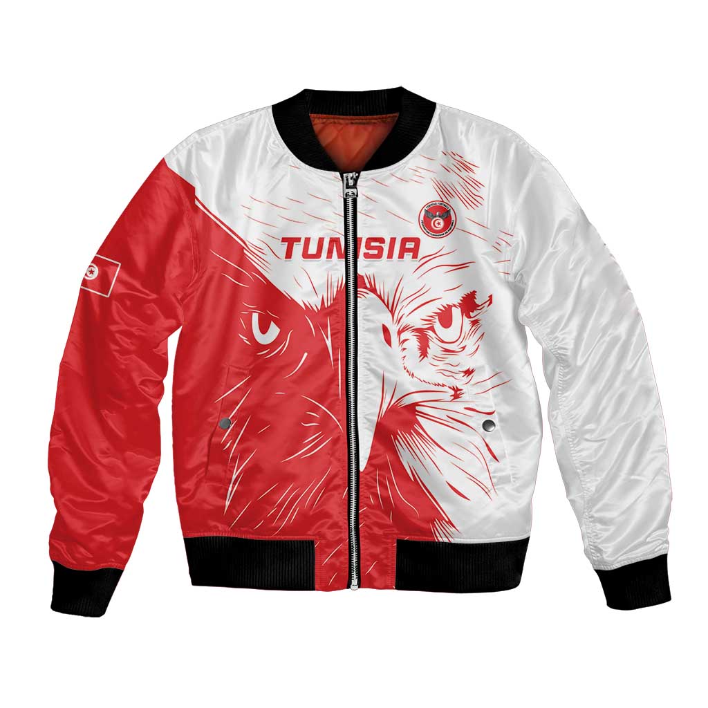 Custom Tunisia Football Bomber Jacket Go Eagles of Carthage