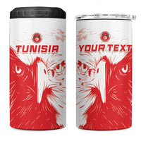 Custom Tunisia Football 4 in 1 Can Cooler Tumbler Go Eagles of Carthage