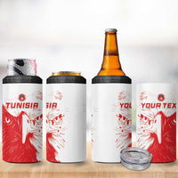 Custom Tunisia Football 4 in 1 Can Cooler Tumbler Go Eagles of Carthage