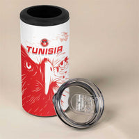 Custom Tunisia Football 4 in 1 Can Cooler Tumbler Go Eagles of Carthage
