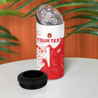 Custom Tunisia Football 4 in 1 Can Cooler Tumbler Go Eagles of Carthage