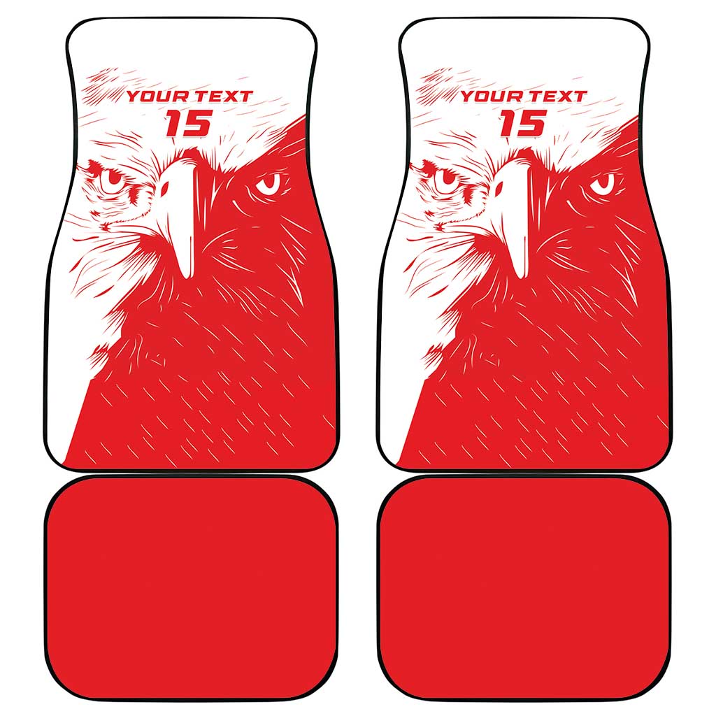 Custom Tunisia Football Car Mats Go Eagles of Carthage