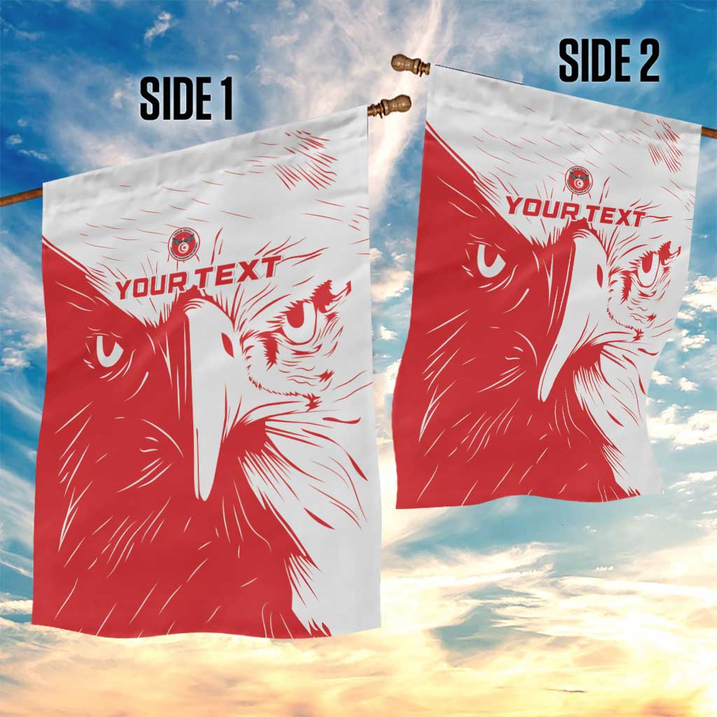 Custom Tunisia Football Garden Flag Go Eagles of Carthage - Wonder Print Shop